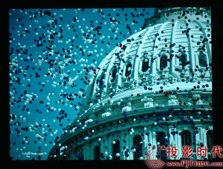 點(diǎn)擊放大，奧圖碼（OPTOMA）EP747投影機(jī)靜態(tài)影像和幻燈片效果欣賞