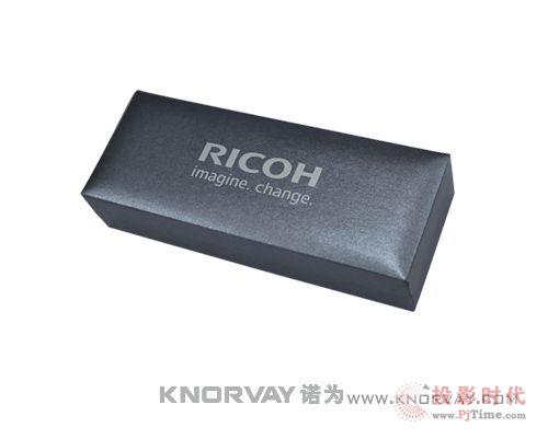理光圖像技術(shù)定制諾為翻頁激光筆N31黑色外包裝盒的實(shí)物拍攝圖