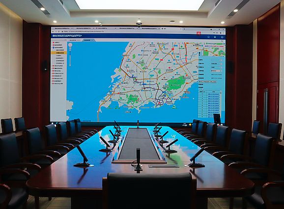 在現場|海信小間距LED大屏入駐青島市應急管理局