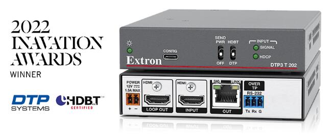 Extron DTP3 系列榮獲 2022 年度 Inavation 大獎