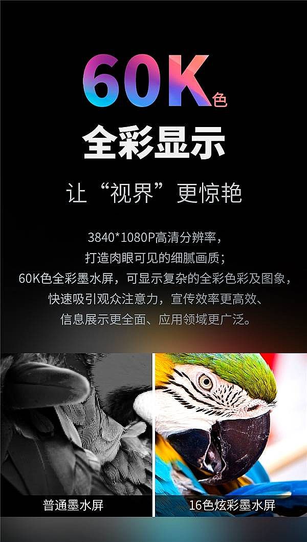 飛利浦電子墨水屏 矚目而來|全彩電子墨水屏28BDL4050I  飛利浦全彩電子墨水屏28BDL4050I 3840*1080P高清分辨率電子紙 28寸墨水屏 第6張